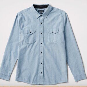 Roark Well Worn Long Sleeve Organic Oxford Shirt - Size Large